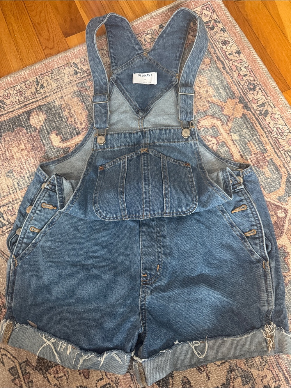 Old Navy Blue Denim Short Overalls